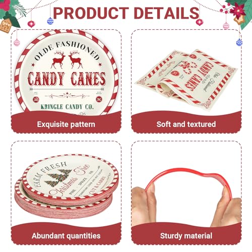 GOLDGAO Christmas Farmhouse Plates And Napkins Set - Image 3