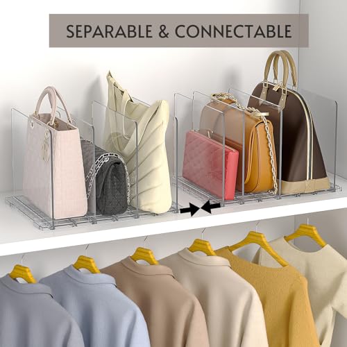 GoMaihe Bag & Purse Organizer: 2-Pack Clear Handbag Shelf - Image 4