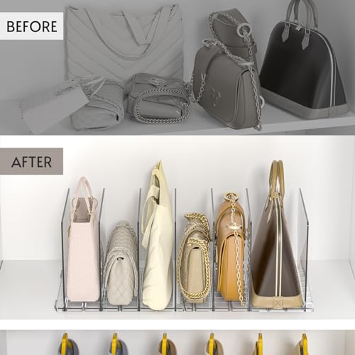 GoMaihe Bag & Purse Organizer: 2-Pack Clear Handbag Shelf - Image 5