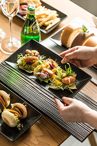 Gomakren Black Porcelain Rectangular Serving Platters - Image 3