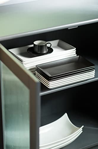Gomakren Black Porcelain Rectangular Serving Platters - Image 5