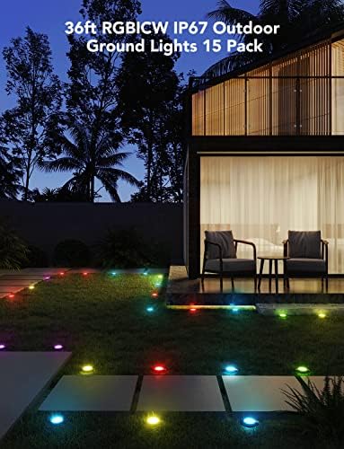 Govee Outdoor Ground Lights, RGBIC Pathway, 36ft - Image 5