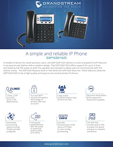 Grandstream GXP1620 HD IP Phone 5-Pack - Image 5