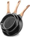 YIIFEEO Granite Nonstick Frying Pan Set