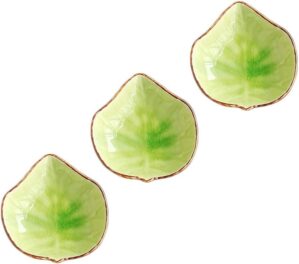 WAIT FLY Grape Leaves Shaped Ceramics Dishes