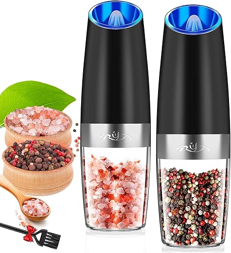 Rongyuxuan Gravity Electric Salt And Pepper Grinder Set