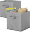 Whitmor Gray Collapsible Cubes, Set Of 2