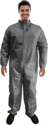 AMZ Medical Supply Gray Disposable Coveralls, X-Large, Pack Of 50