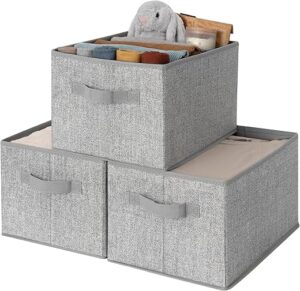 GRANNY SAYS Gray Fabric Storage Baskets With Handles