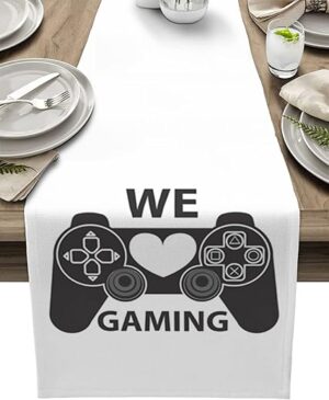 Krisyeol Gray Gamepad Non-Slip Table Runner