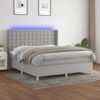 HDGTDR3SS2865SSSSTT Gray Queen Fabric Bed With LED Light