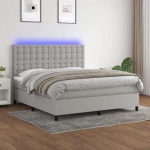 HDGTDR3SS2865SSSSTT Gray Queen Fabric Bed with LED Light
