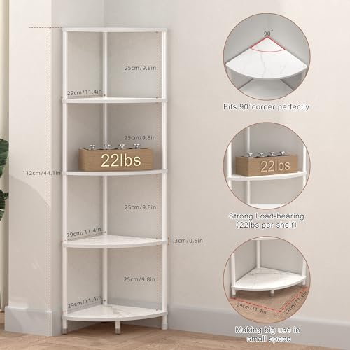 Greatseas 5 Tier Corner Shelf Stand, 44.1 - Image 2