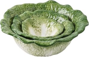KXZ Green Cabbage Serving Bowl Set