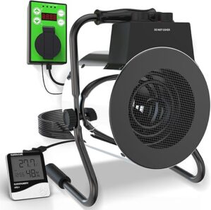 Buyplus Greenhouse Heater With Digital Thermostat, 1500W