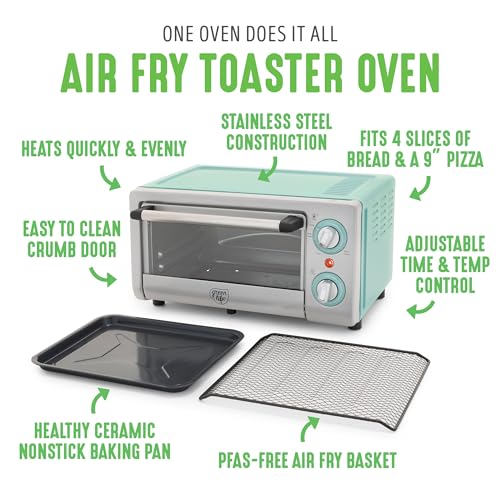 GreenLife Countertop Toaster Oven Air Fryer Stainless Steel - Image 3