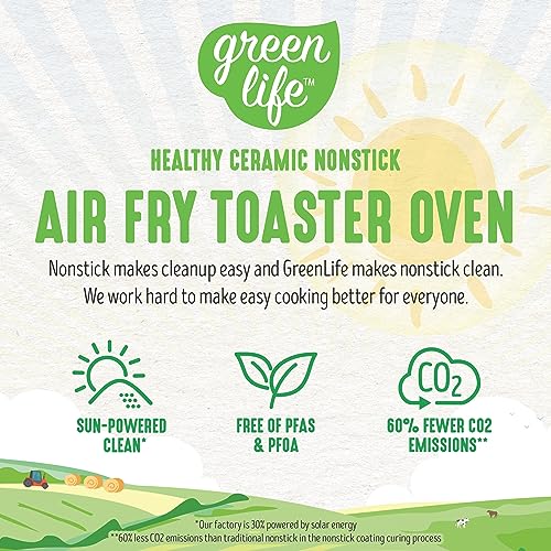 GreenLife Countertop Toaster Oven Air Fryer Stainless Steel - Image 4