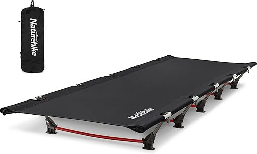 Naturehike GreenWild Ultralight Folding Camping Cot, Black