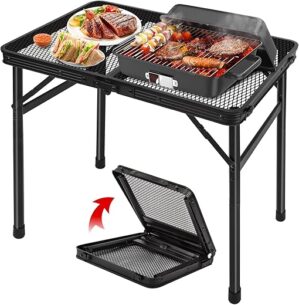 jkwokback Grill Table Portable Folding Picnic Table