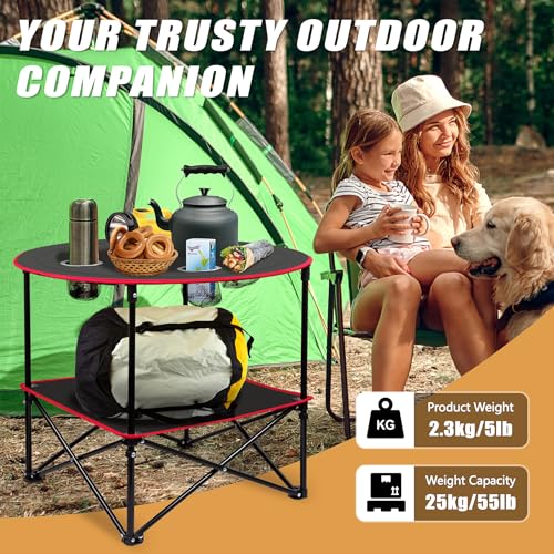 Grovind Outdoor Foldable Picnic Table With Cup Holders - Image 4