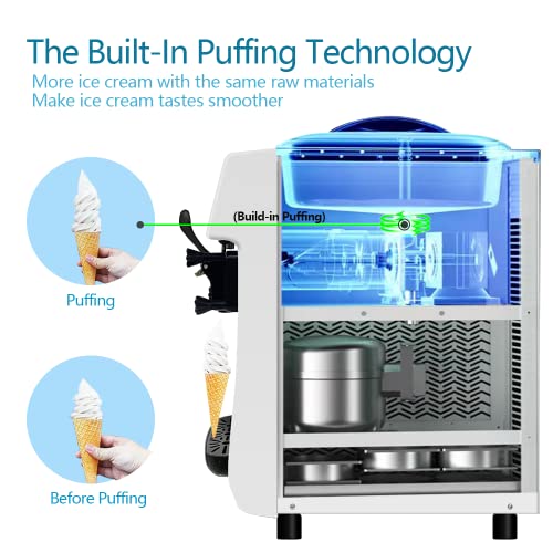 GSEICE Commercial Soft Serve Ice Cream Maker 1050W - Image 3
