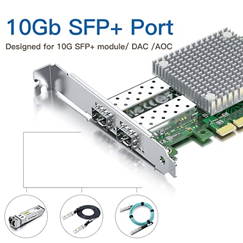 H!Fiber.com 10Gb SFP+ PCI-E Network Card, Dual Ports - Image 2