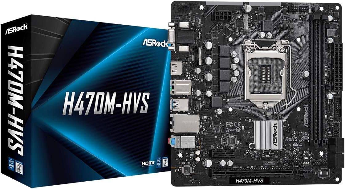 ASRock H470M-HVS DDR4 2933MHz 10th Gen Intel®