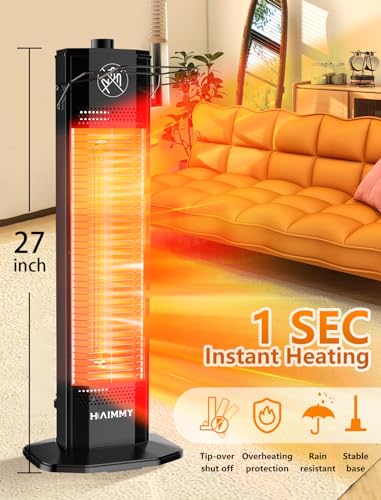 HAIMMY Outdoor Electric Patio Heater, 1200W - Image 2