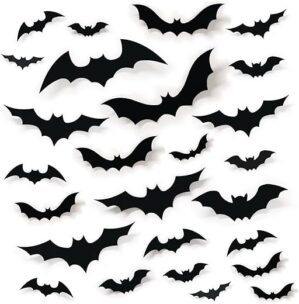 encavy Halloween 3D Bat Wall Decorations 68Pcs