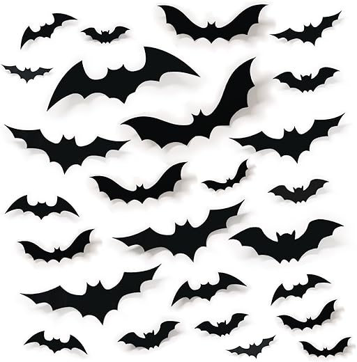 encavy Halloween 3D Bat Wall Decorations 68Pcs