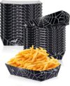 Glavatrix Halloween Black Paper Nacho Trays, 24 PCS