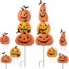 Beterzack Halloween Garden Stakes: Metal Pumpkin Decor