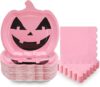 Zhehao Halloween Pink Pumpkin Dinnerware Set