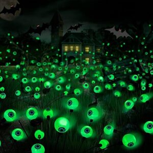 Flumy Halloween Solar Eyeball Garden Lights, 2-Pack
