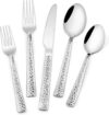 EWFEN Hammered Silverware Set, 40-Piece Stainless Steel