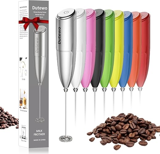 Dutewo Hand Mixer Milk Frother For Coffee
