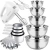 WEPSEN Hand Mixer Set With Stainless Steel Bowls