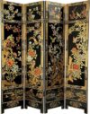 Red Lantern Handcrafted 6 ft. Tall Flower Screen Divider