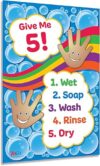 Safety Magnets Handwashing Poster – Laminated, 12×18 Inches