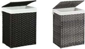 SONGMICS Handwoven Laundry Hampers With Lid