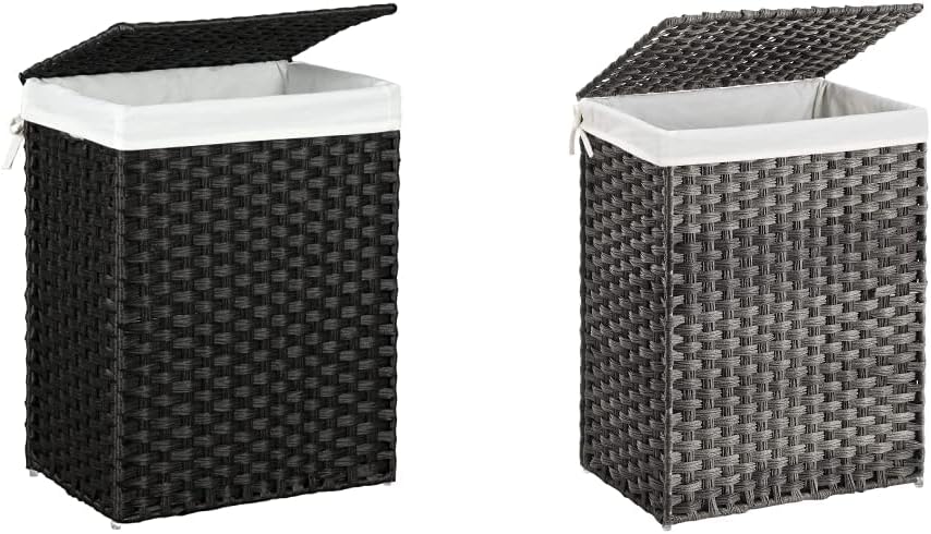 SONGMICS Handwoven Laundry Hampers With Lid