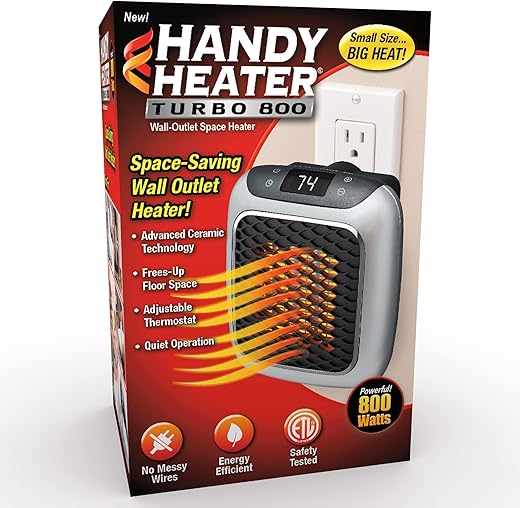 Ontel Handy Heater Turbo 800 Mini Heater