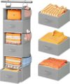 Pipishell Hanging Closet Organizer 6-Shelf, Dark Gray