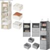 Pipishell Hanging Closet Organizer 6-Shelf With Drawers
