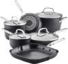 KitchenAid Hard Anodized Nonstick Cookware Set, 10 Piece