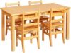 ECR4Kids Hardwood Table With Chairs, Kids Furniture