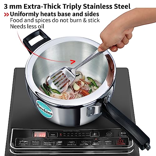 HAWKINS 3.5 Litre Triply Stainless Steel Cooker HSST35 - Image 2