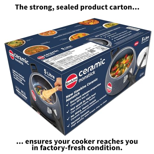 HAWKINS 5 Litre Ceramic Nonstick Pressure Cooker ICC50 - Image 2