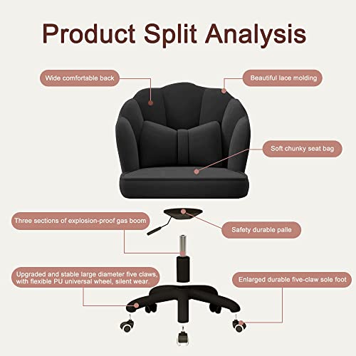 HDHNBA Desk Butterfly Mid-Back Upholstered Chair - Image 4