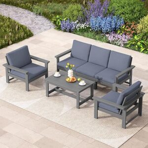 SERWALL HDPE 6-Piece Outdoor Patio Furniture Set